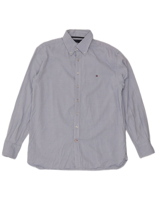 Tommy Hilfiger Mens Shirt Medium Blue Cotton