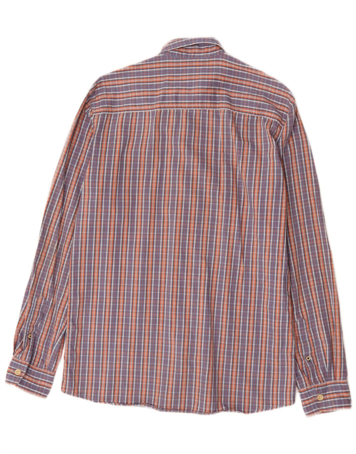 Jack & Jones Mens Shirt Medium Blue Check Cotton