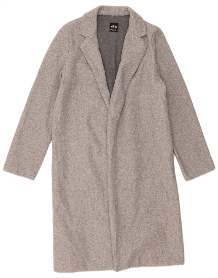 Zara Womens Open Coat UK 14 Medium Grey