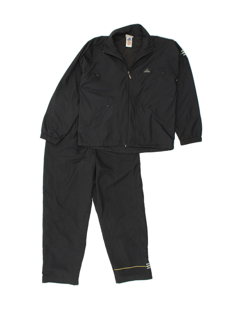 ADIDAS Womens Full Tracksuit UK 14 Large Black Polyester Vintage Adidas and Second-Hand Adidas from Messina Hembry 