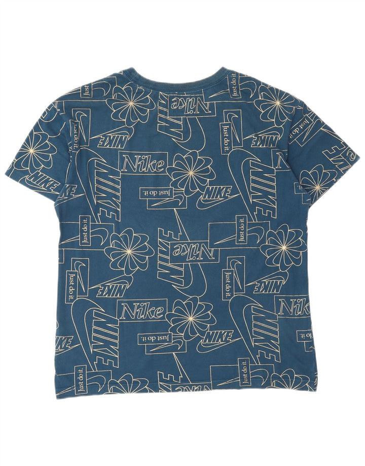 Nike Mens Graphic T-Shirt Top Small Navy Blue Cotton