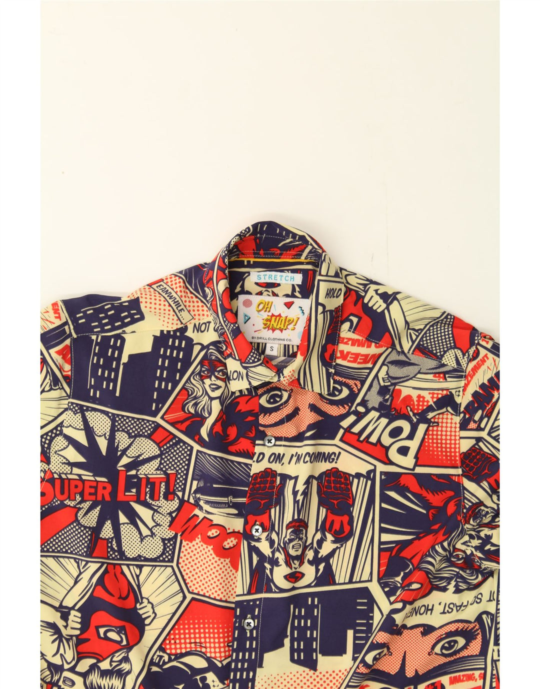 OH SNAP ! Mens Super Heroes Short Sleeve Shirt Small Multicoloured Comics Vintage Oh Snap ! and Second-Hand Oh Snap ! from Messina Hembry 