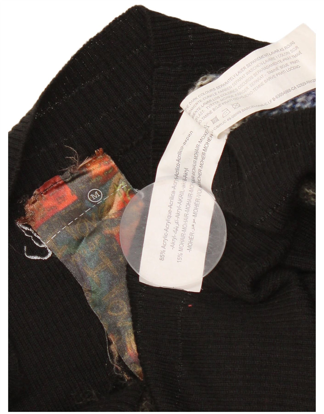 Desigual Womens Boat Neck Jumper Sweater UK 12 Medium Multicoloured