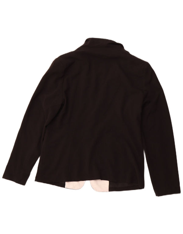 MOSSIMO Womens 1 Button Blazer Jacket UK 16 Large Black Colourblock