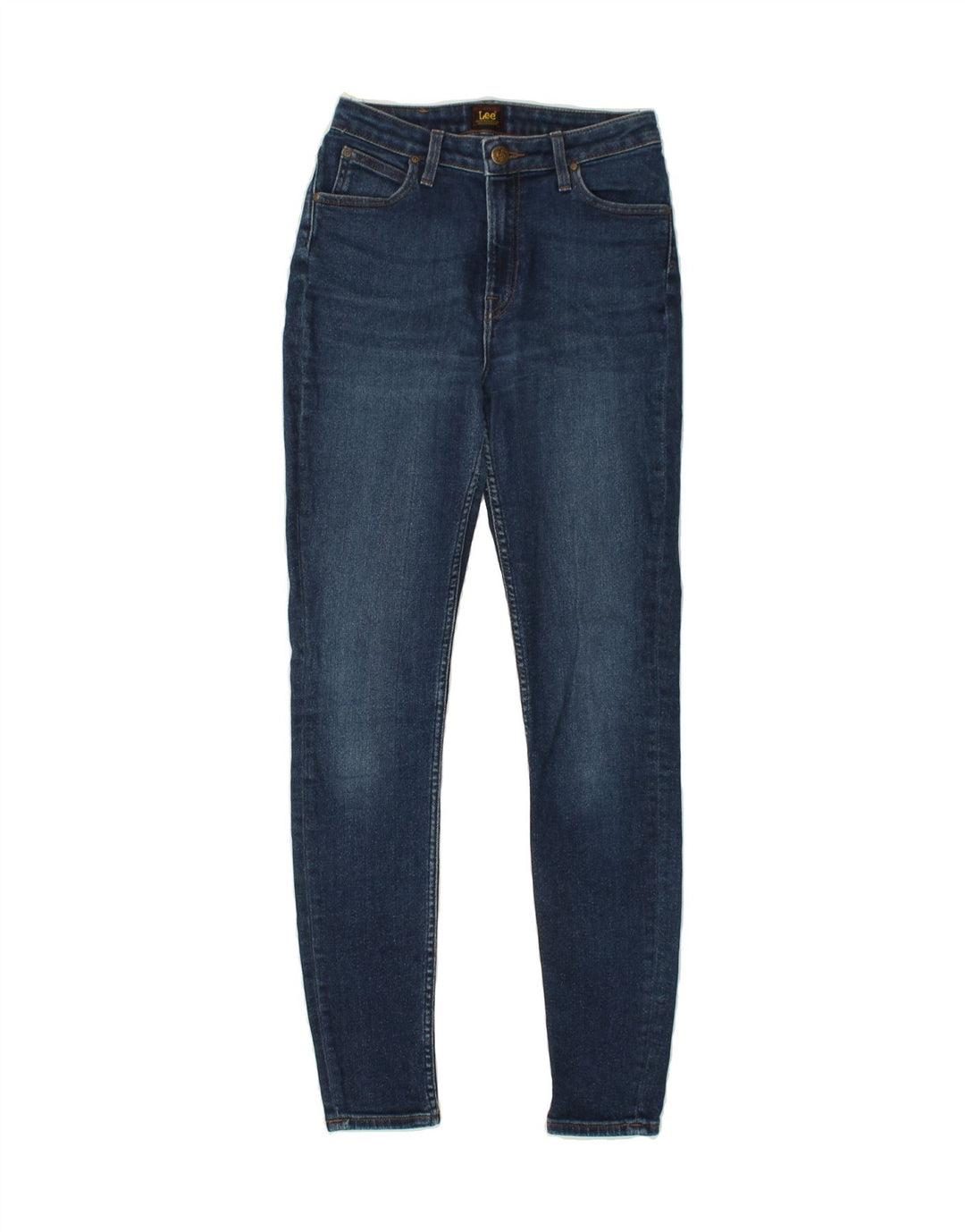 LEE Womens Skinny Jeans W26 L30 Navy Blue Cotton Vintage Lee and Second-Hand Lee from Messina Hembry 