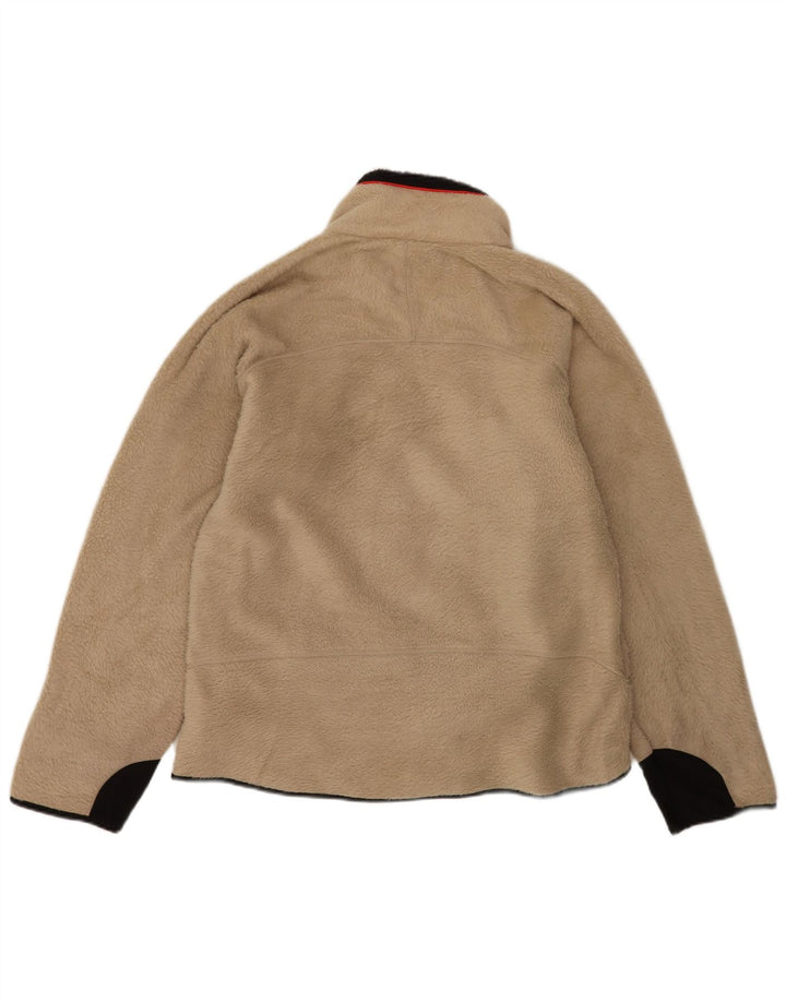 Fila Mens Fleece Jacket UK 40 Large Beige Colourblock Polyester