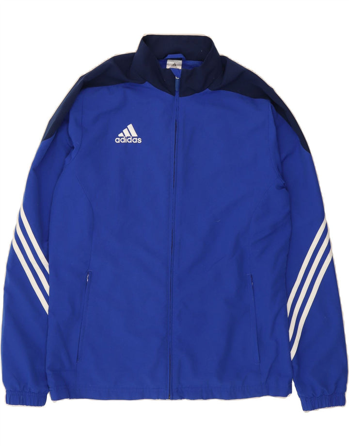 ADIDAS Mens Tracksuit Top Jacket Medium Blue Colourblock Polyester Vintage Adidas and Second-Hand Adidas from Messina Hembry 