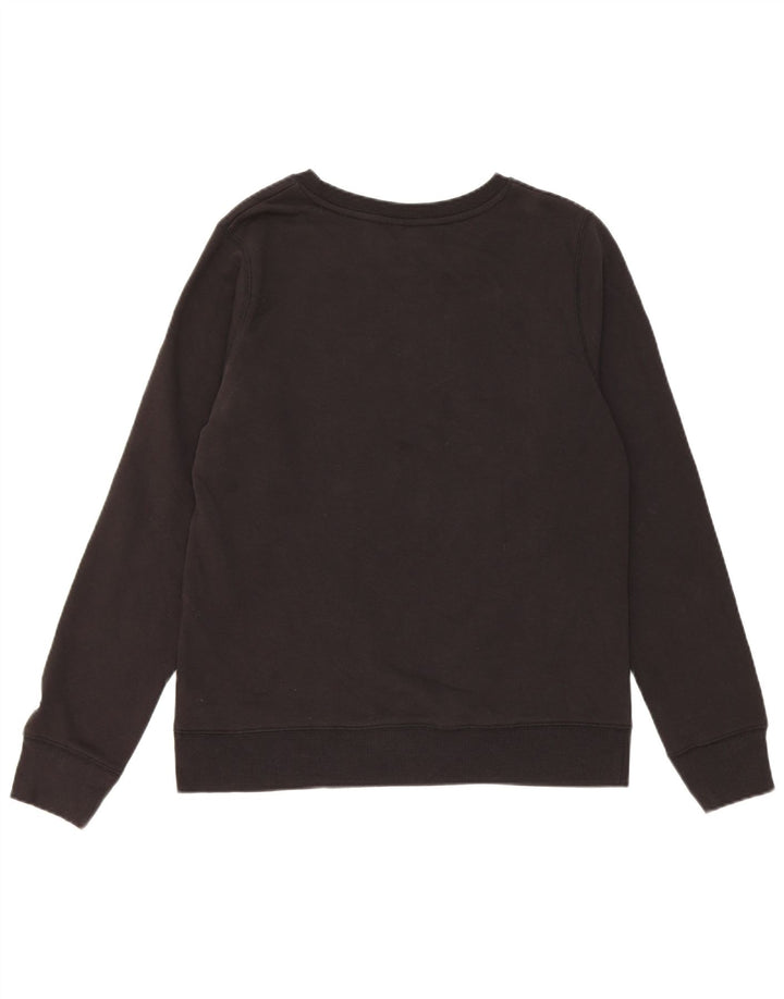 Champion Womens Graphic Sweatshirt Jumper UK 12 Medium Black Cotton