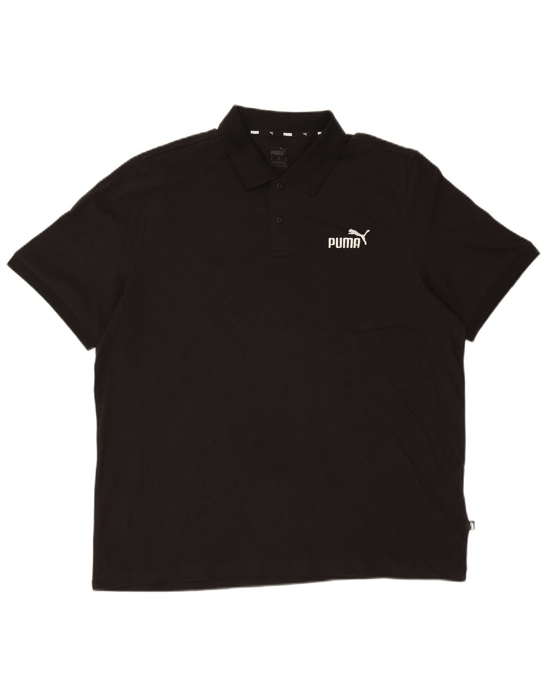 PUMA Mens Polo Shirt XL Black Cotton