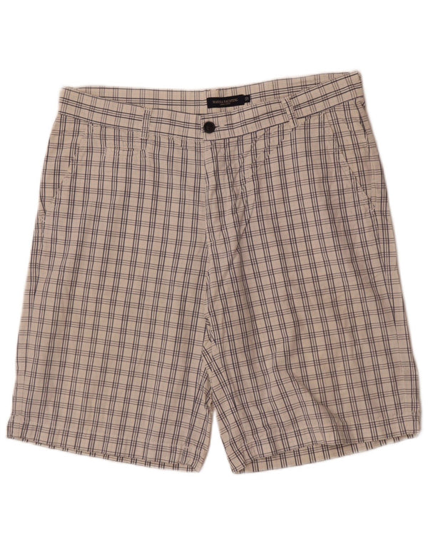 Marina Yachting Mens Chino Shorts IT 50 Large W36  White Check