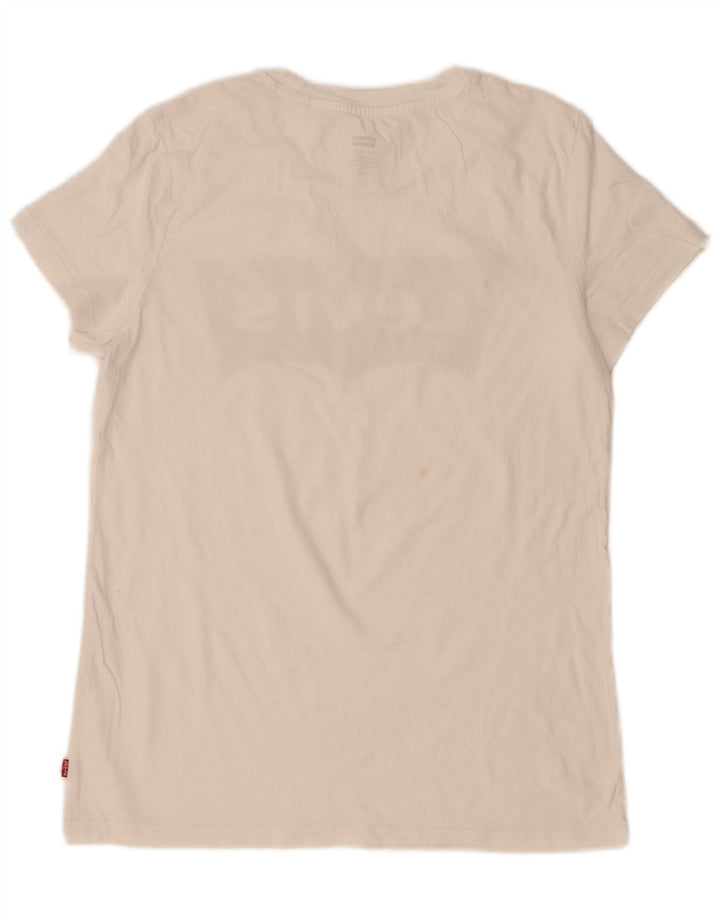 Levi's Womens Graphic T-Shirt Top UK 10 Small White