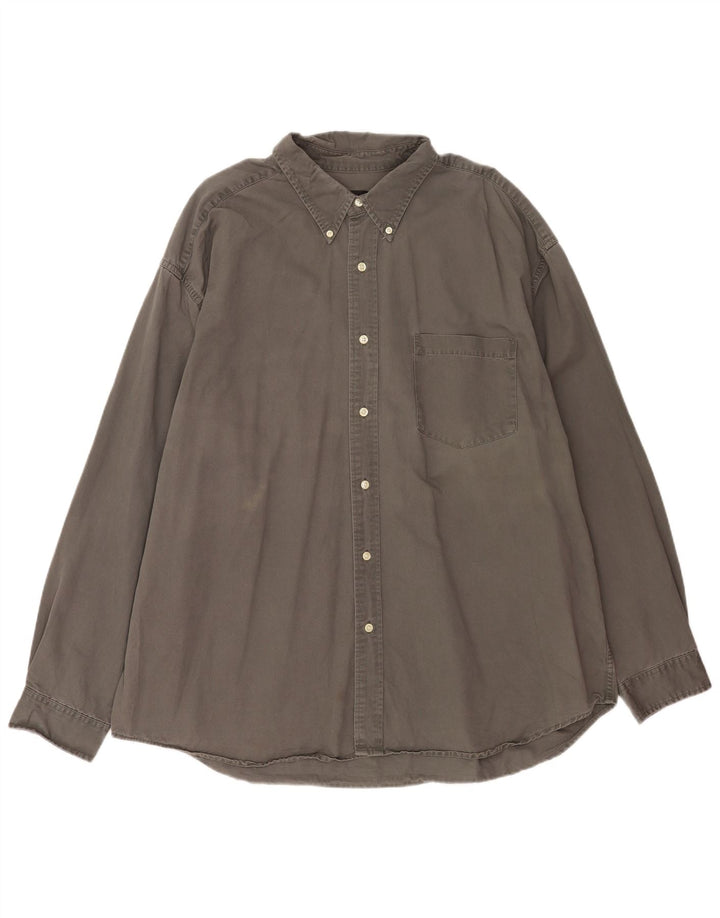 Eddie Bauer Mens Shirt 2XL Grey Cotton