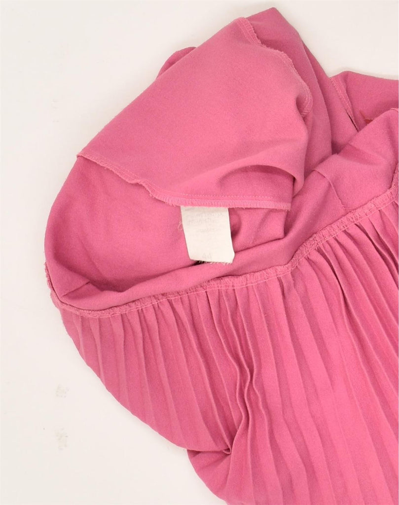 ELISA LANDRI Womens Pleated Drop Waist Dress IT 44 Medium Pink Polyester | Vintage Elisa Landri | Thrift | Second-Hand Elisa Landri | Used Clothing | Messina Hembry 