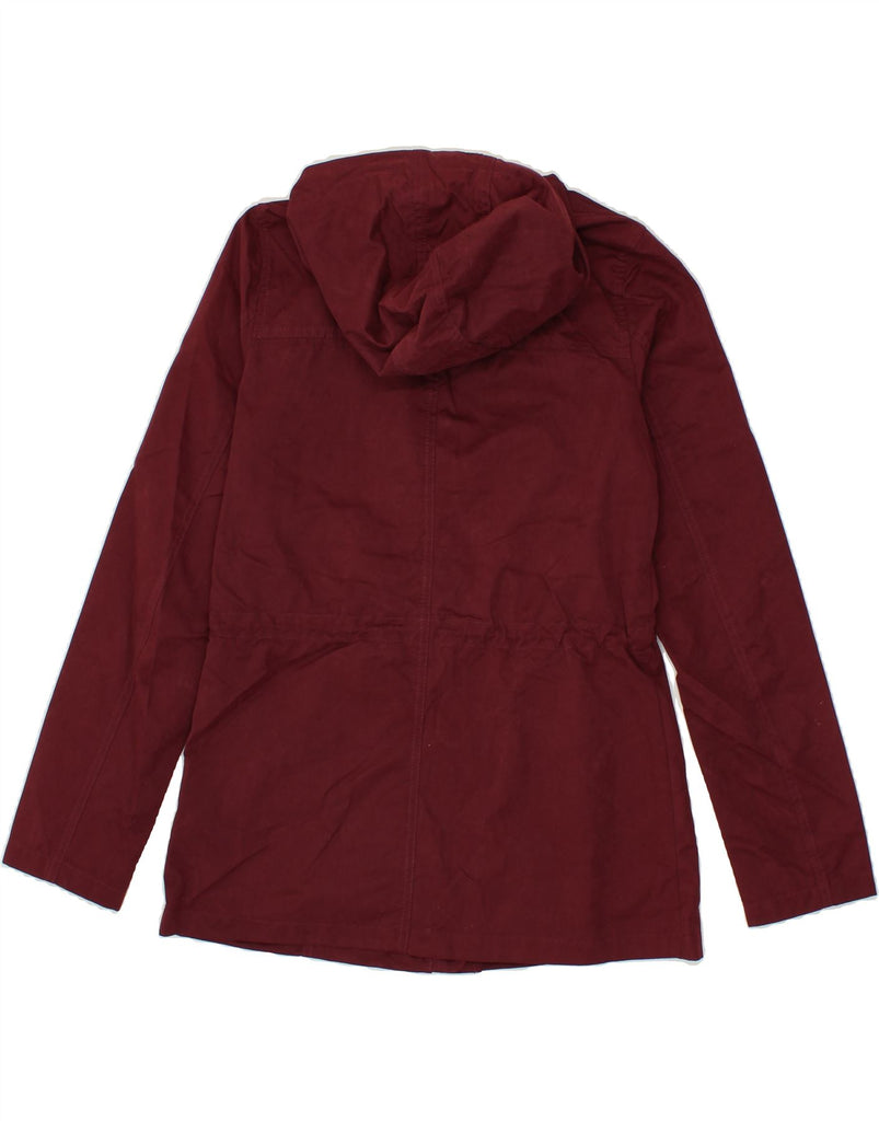 FAT FACE Womens Hooded Duffle Jacket UK 8 Small Maroon Polyester Vintage Fat Face and Second-Hand Fat Face from Messina Hembry 