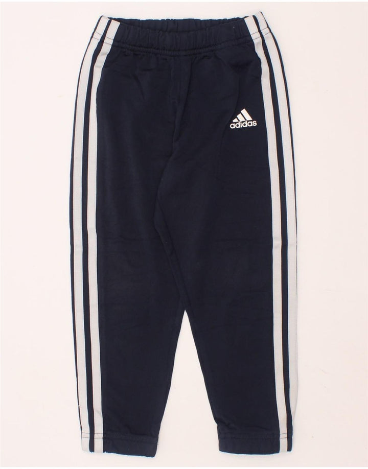 ADIDAS Boys Tracksuit Trousers 2-3 Years  Navy Blue Polyester Vintage Adidas and Second-Hand Adidas from Messina Hembry 