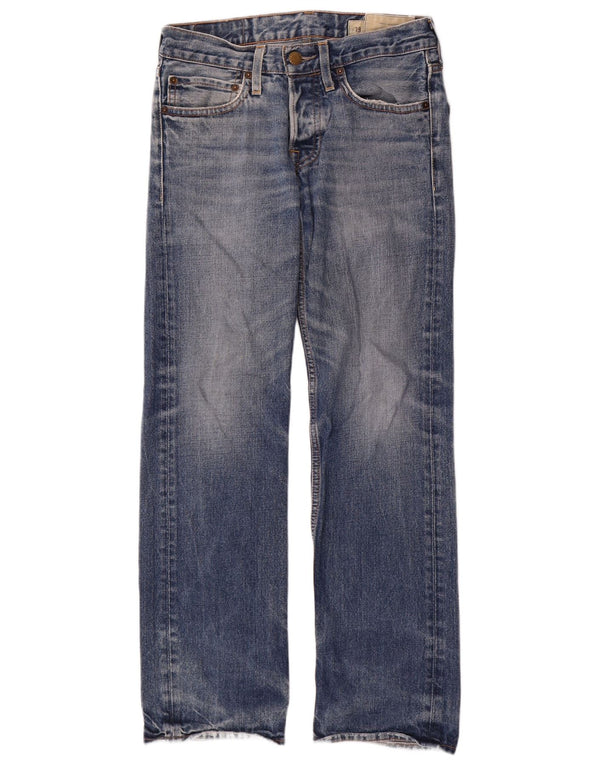Hollister Mens Straight Jeans W29 L30 Blue Cotton