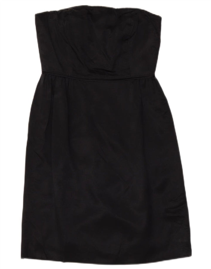 J. CREW Womens Mini Strapless Dress US 2 XS Black Silk