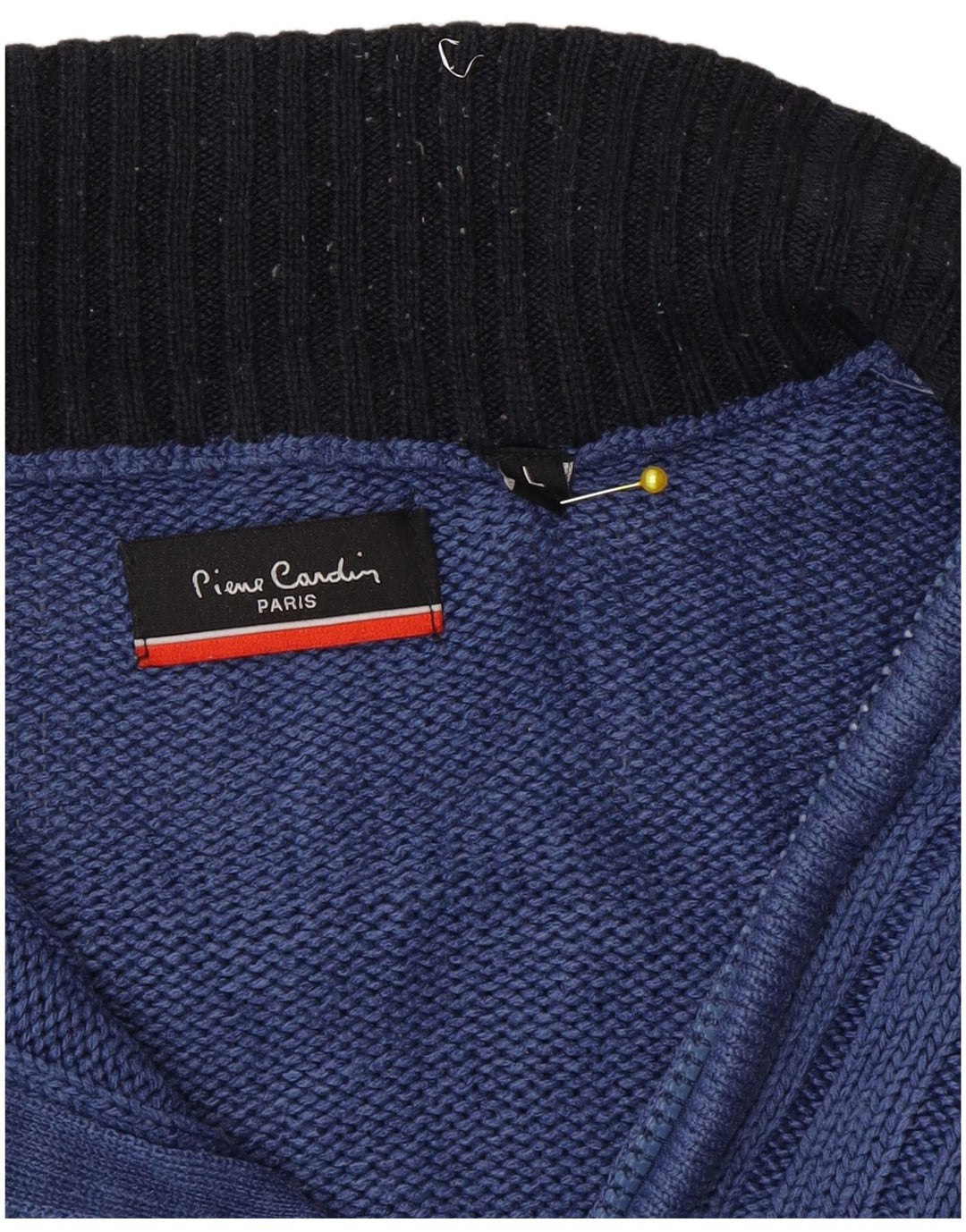 Pierre Cardin Mens Zip Neck Jumper Sweater Large Blue