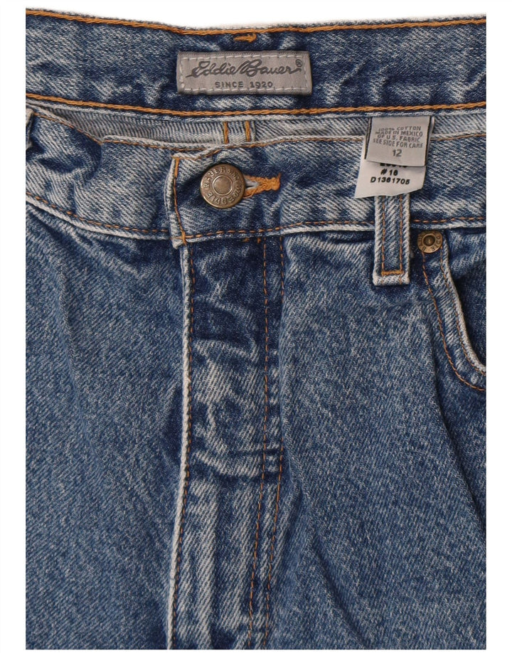 Eddie Bauer Womens Straight Jeans US 12 Large W32 L31 Blue Cotton