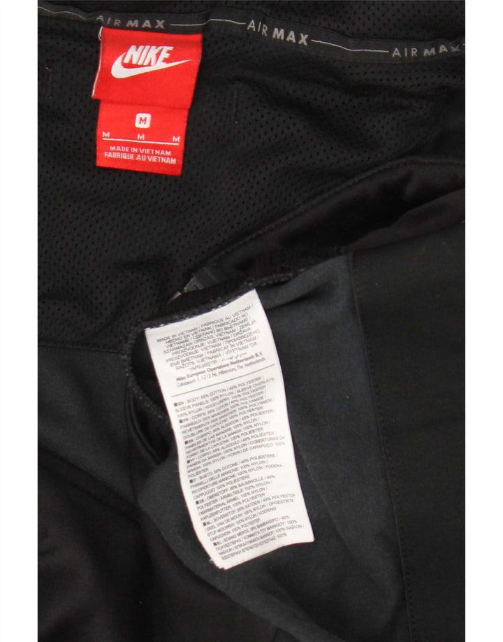 Nike Mens Graphic Hooded Tracksuit Top Jacket Medium Black Cotton