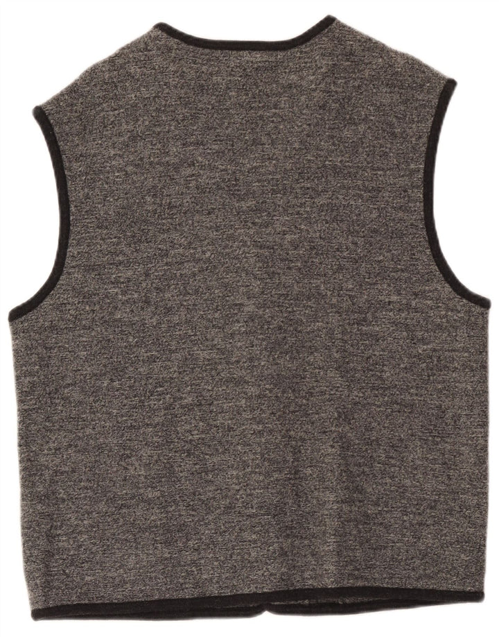 Geiger Mens Sleeveless Cardigan Sweater IT 52 Large Grey