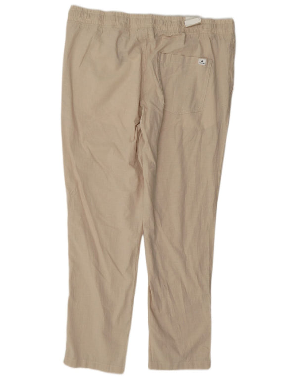Jack & Jones Mens Carrot Chino Trousers XL W38 L30 Beige Cotton