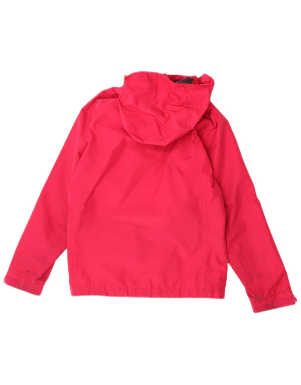 Helly Hansen Girls Hooded Graphic Rain Jacket 11-12 Years Pink Polyester
