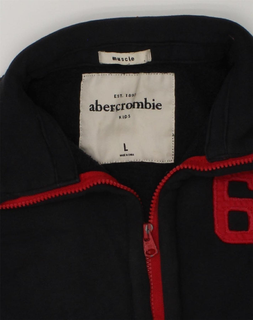 ABERCROMBIE & FITCH Boys Tracksuit Top Jacket 10-11 Years Large Navy Blue | Vintage Abercrombie & Fitch | Thrift | Second-Hand Abercrombie & Fitch | Used Clothing | Messina Hembry 