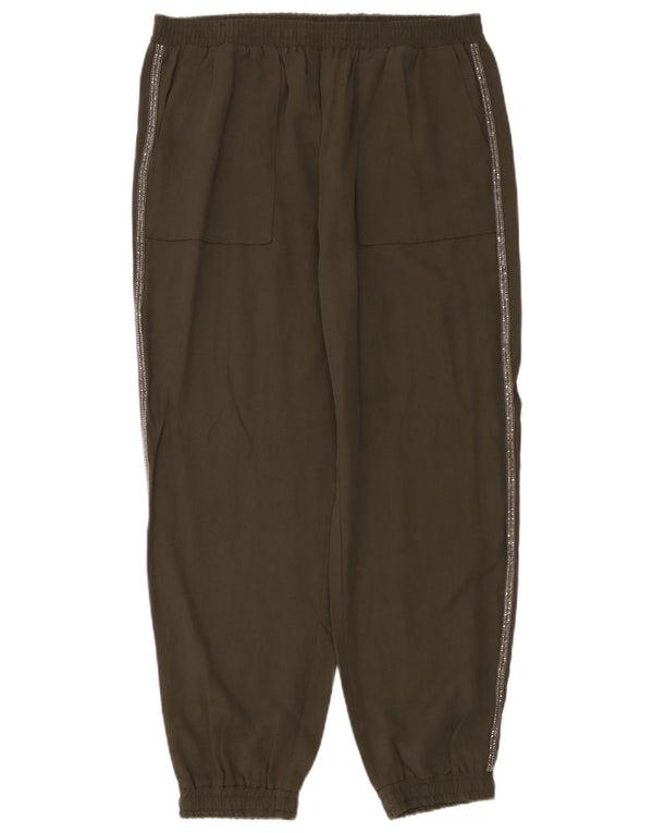 Zara Womens Joggers Casual Trousers Large W32 L28 Khaki