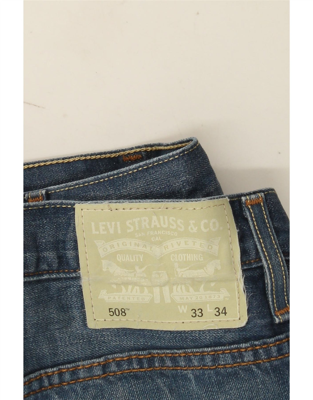 Levi's Mens 508 Slim Jeans W33 L31 Blue Cotton