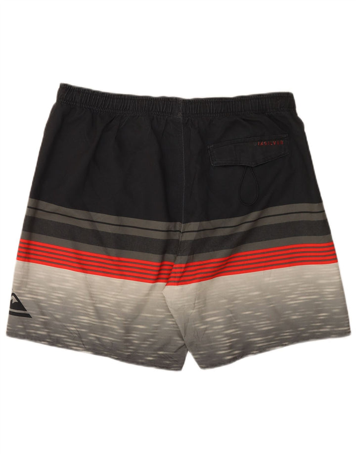 Quiksilver Mens Swimming Shorts 2XL  Black Colourblock Polyester