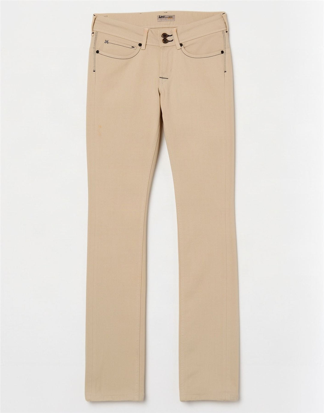 Lee Womens Amy Slim Jeans W27 L33 Off White Cotton