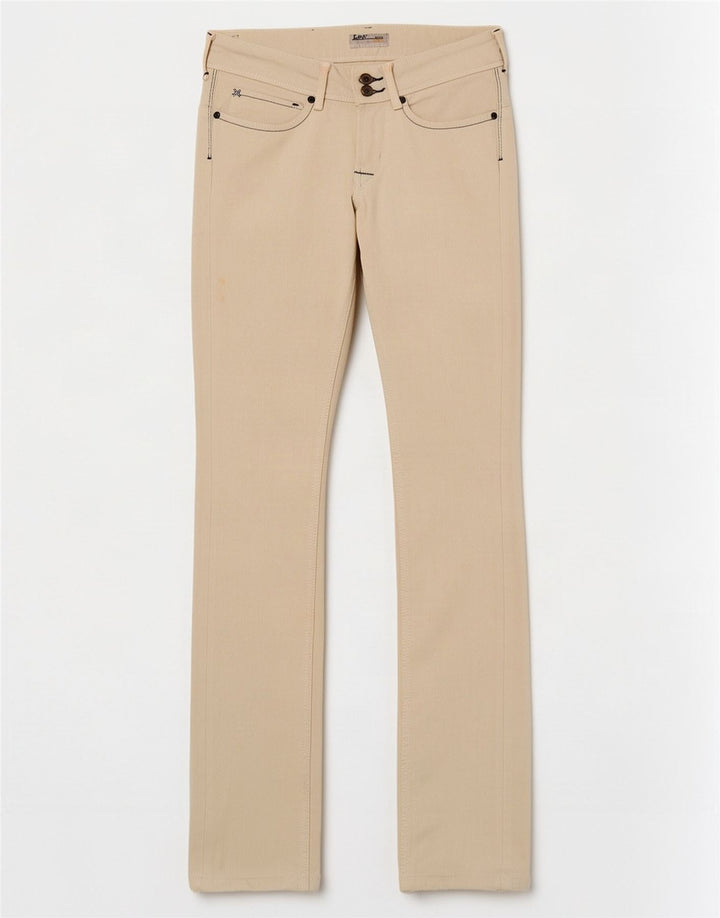 Lee Womens Amy Slim Jeans W27 L33 Off White Cotton