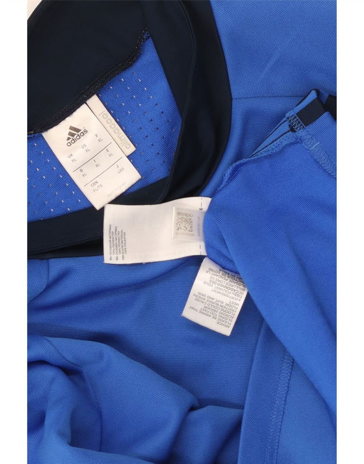 Adidas Mens Climacool Top Long Sleeve XL Blue Colourblock Polyester