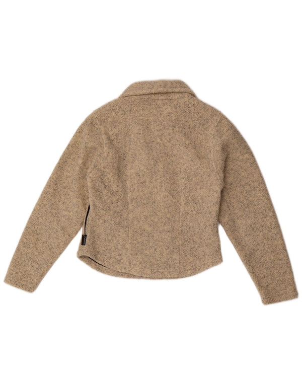 Jack Wolfskin Womens Cardigan Sweater UK 10 Small  Beige Flecked Polyester
