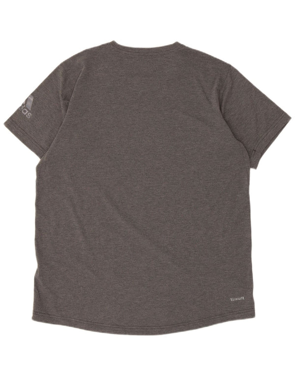 Adidas Mens Climalite Graphic T-Shirt Top Large Grey Polyester