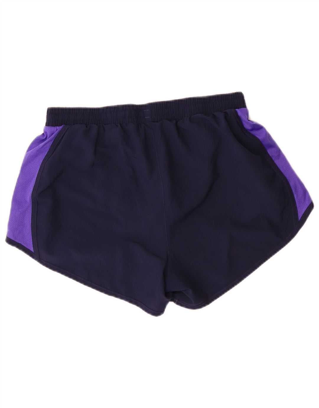 UNDER ARMOUR Womens Sport Shorts UK 12 Medium  Navy Blue Colourblock