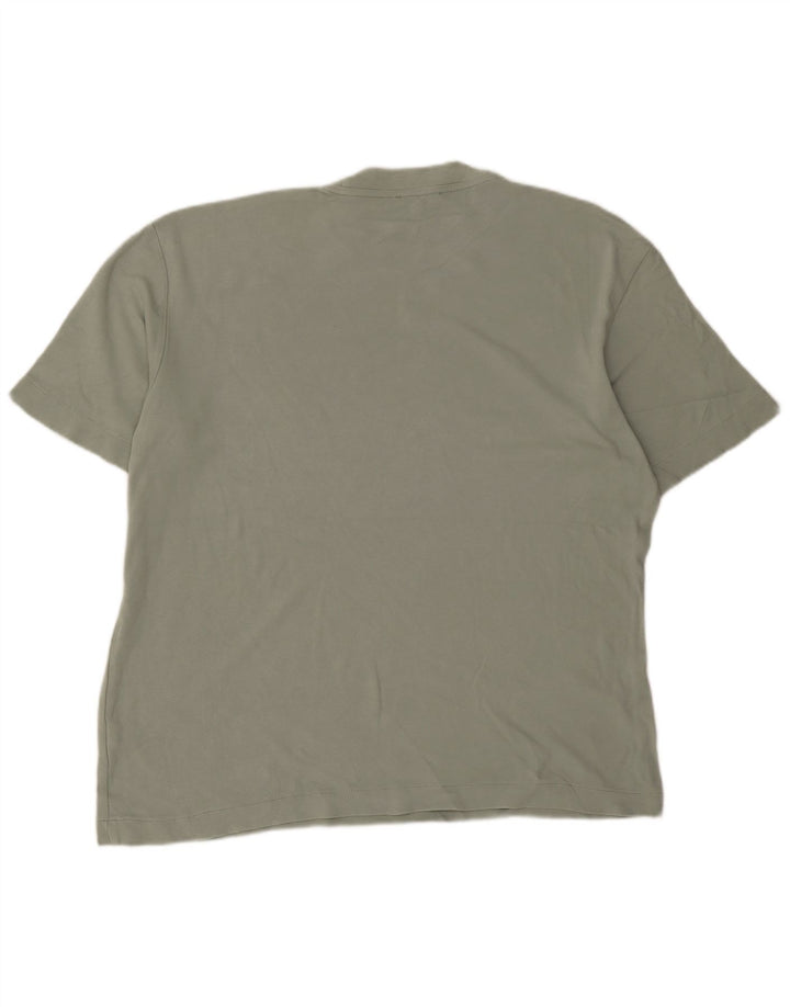 Zara Mens T-Shirt Top Large Green Cotton