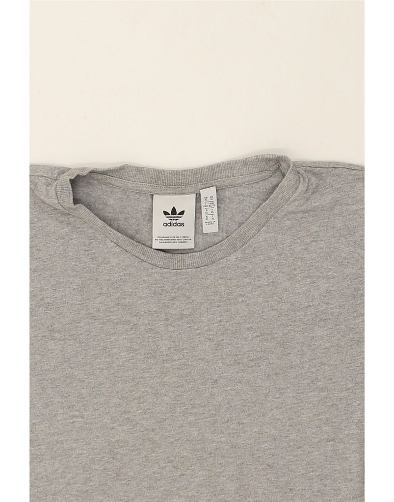 ADIDAS Mens T-Shirt Top XL Grey Colourblock Cotton | Vintage Adidas | Thrift | Second-Hand Adidas | Used Clothing | Messina Hembry 