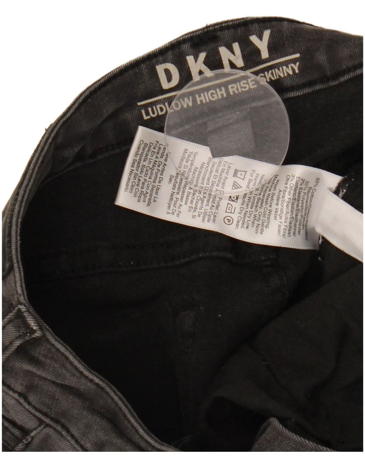 DKNY Womens Ludlow High Rise Skinny Jeans W28 L26 Black Cotton