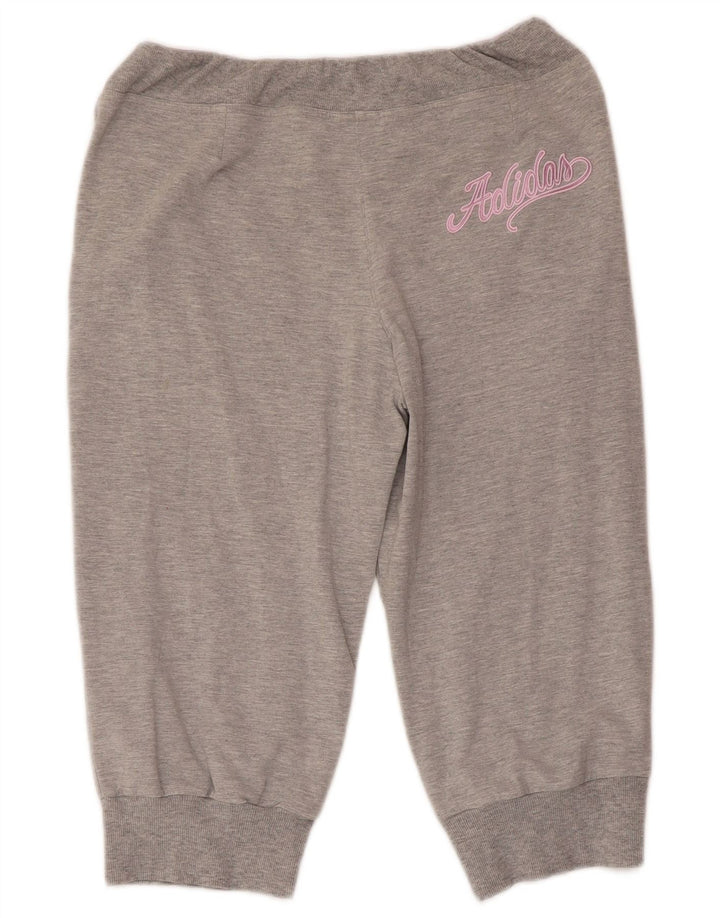 ADIDAS Girls Capri Tracksuit Trousers Joggers 15-16 Years  Grey