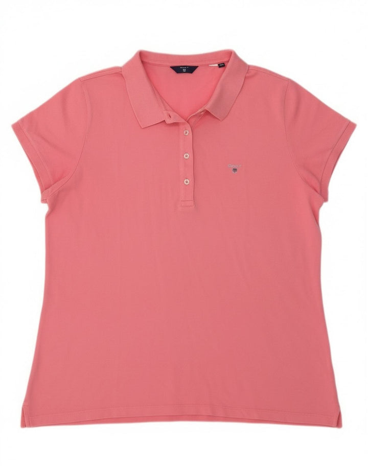 Gant Womens Polo Shirt UK 20 2XL Pink