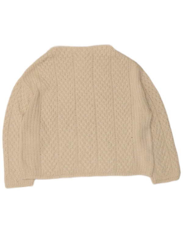 Zara Womens Boat Neck Jumper Sweater UK 16 Large Beige