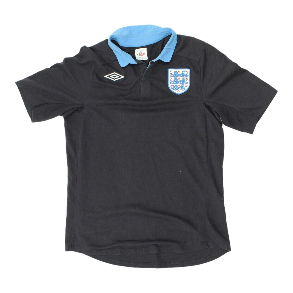 England 12/13 Mens Black Umbro Away Shirt | International Football Sportswear | Vintage Messina Hembry | Thrift | Second-Hand Messina Hembry | Used Clothing | Messina Hembry 