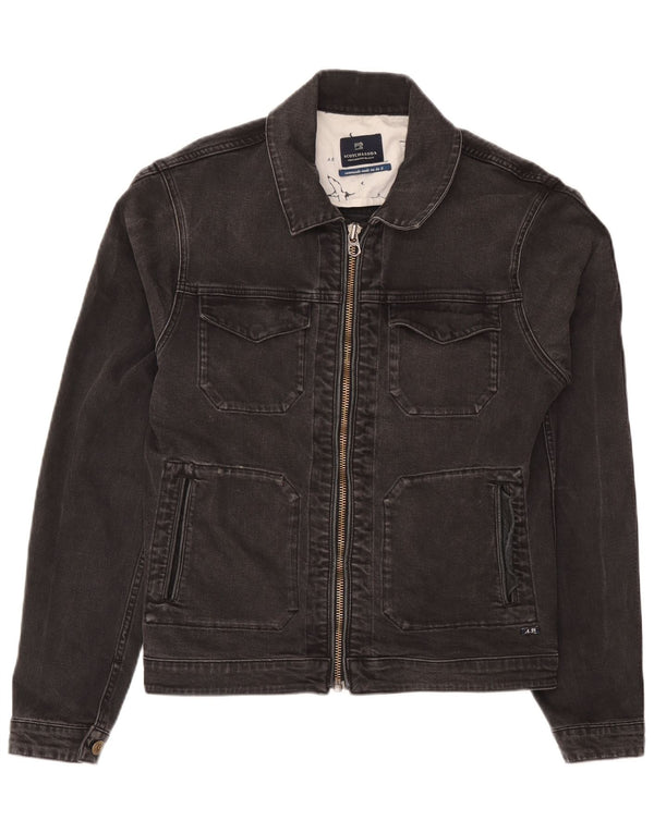 Scotch & Soda Womens Denim Jacket UK 16 Large Grey Cotton