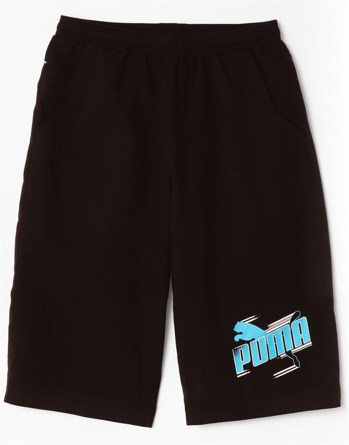 Puma Boys Graphic Sport Shorts 11-12 Years Black Polyester