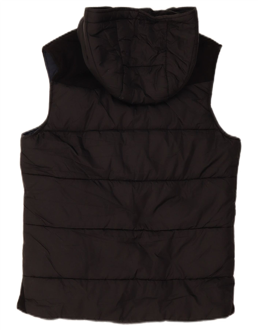 ZARA Mens Hooded Padded Gilet UK 36 Small Black
