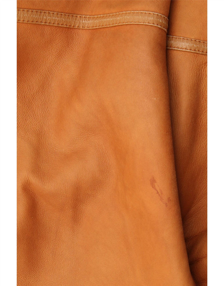 Vintage Mens Shearling Jacket UK 36 Small Brown Shearling