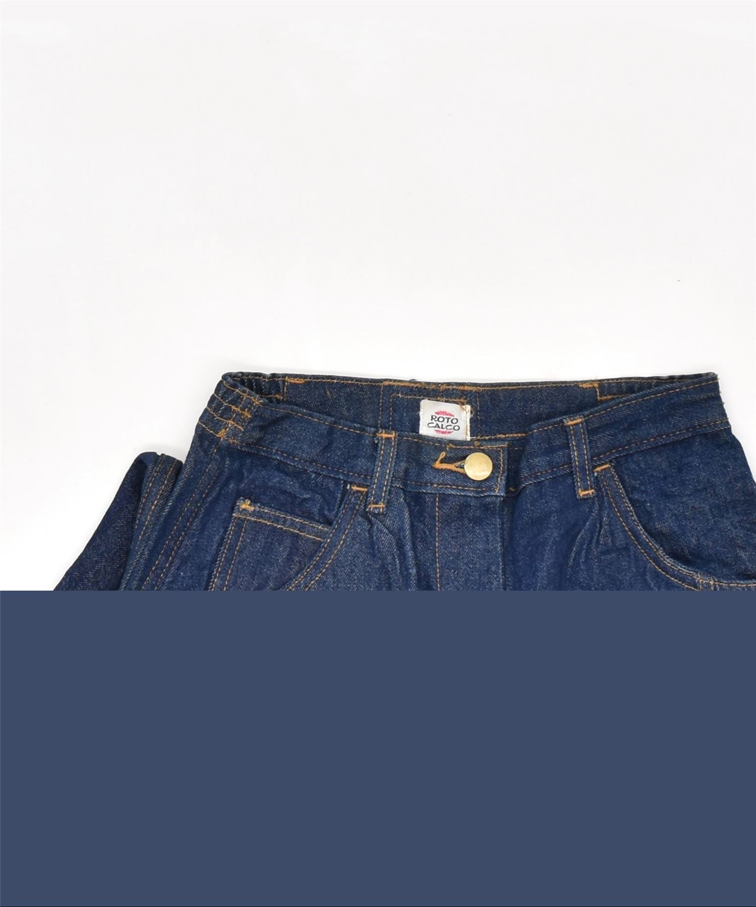 ROTO CALCO Jeans Tapered Mujer W26 L27 Azul Algodón, Ropa Vintage y de  Segunda Mano Online