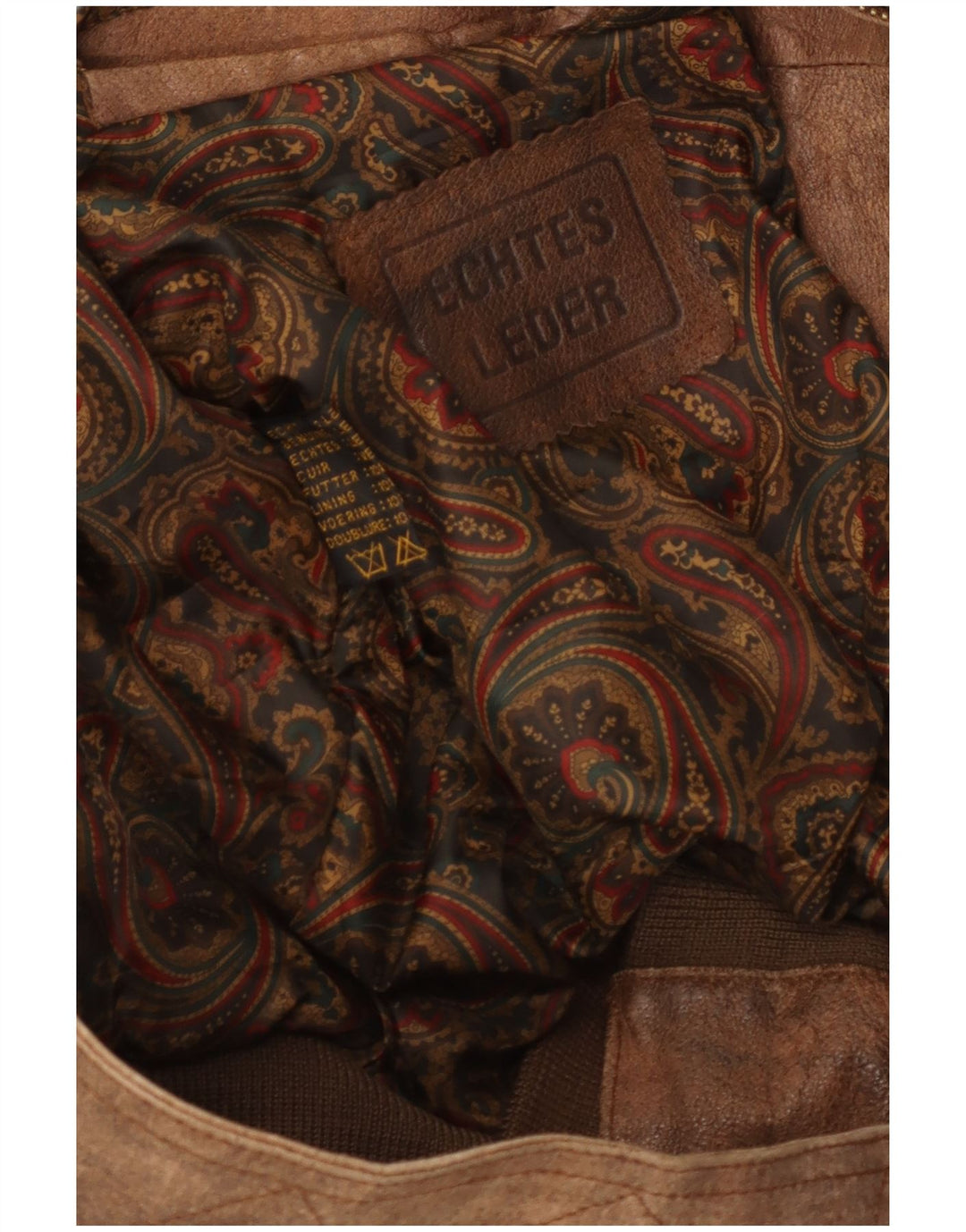 Vintage Mens Leather Jacket UK 42 XL Brown Leather